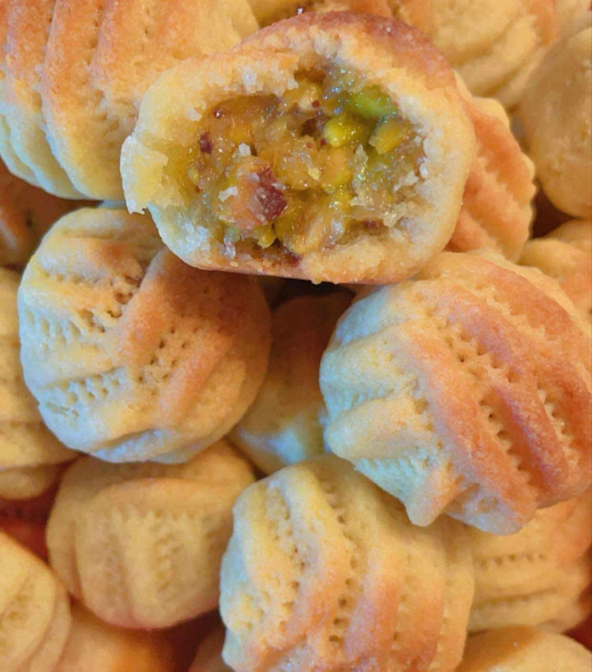 Pistachio Cookies ( maamoul )