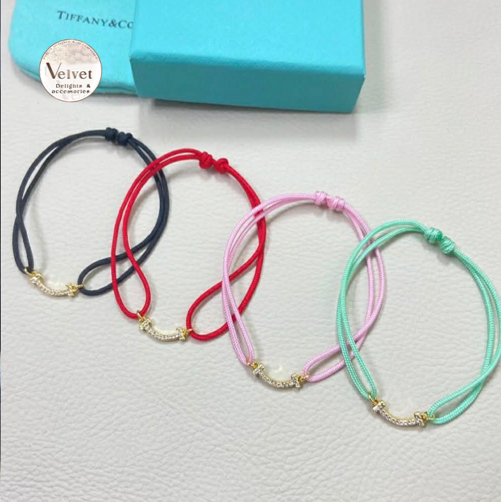 21k Gold Plated Stainless Steel Champion Hand Woven Couple CZ Smiley Face Adjustable Rope Bracelet