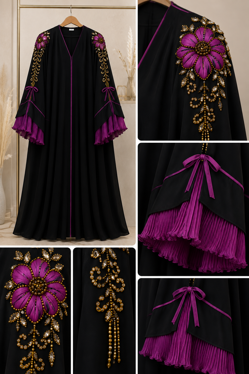Amethyst Bloom Abaya