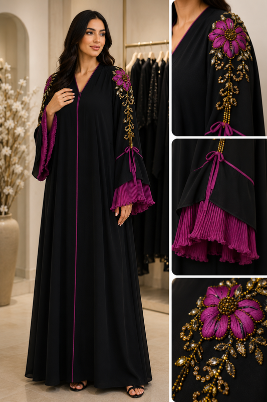 Amethyst Bloom Abaya