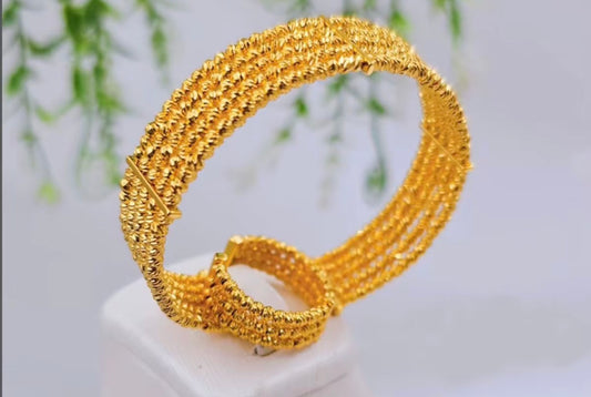 Bracelet with ring 21 k gp