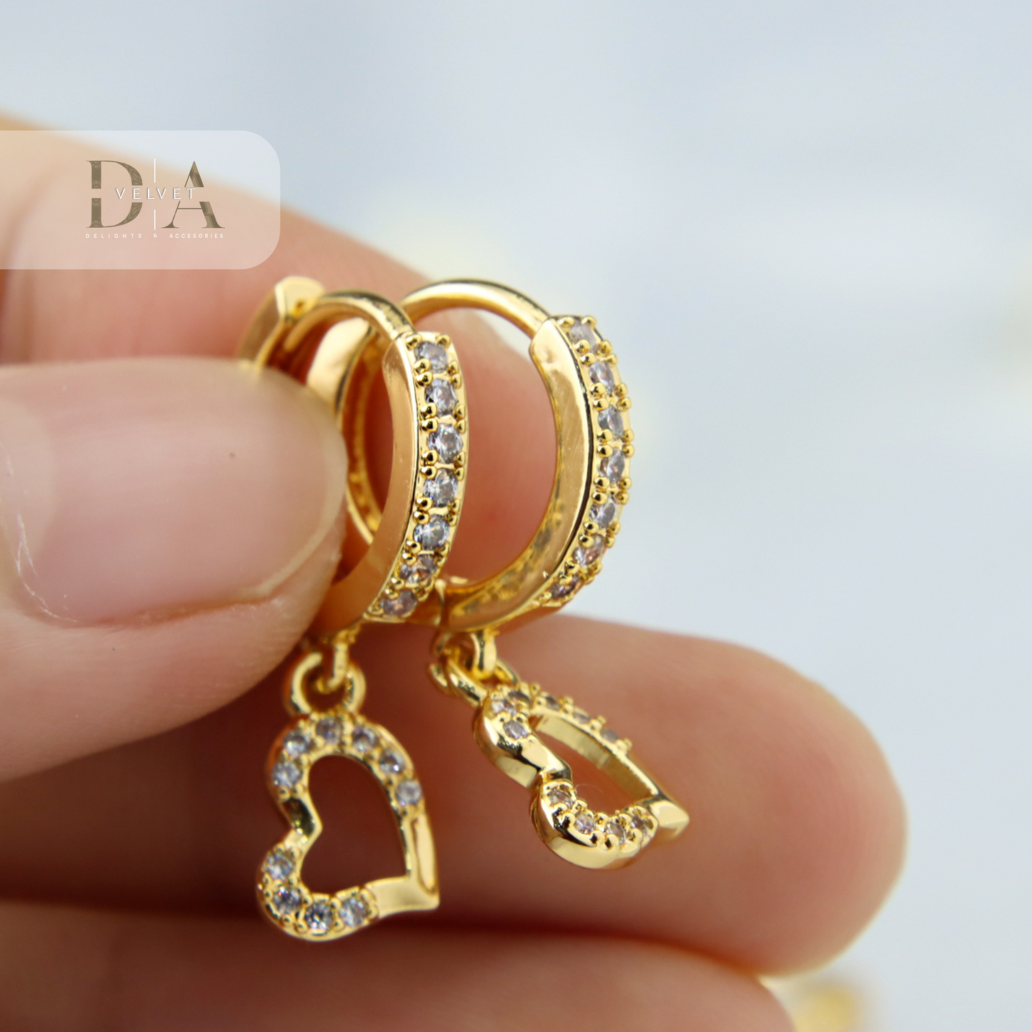 21K Gold Plated Thread Butterfly Earring