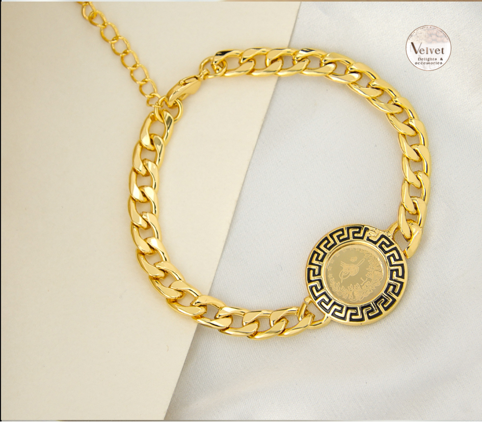 Versace Arabic Coin Bracelets